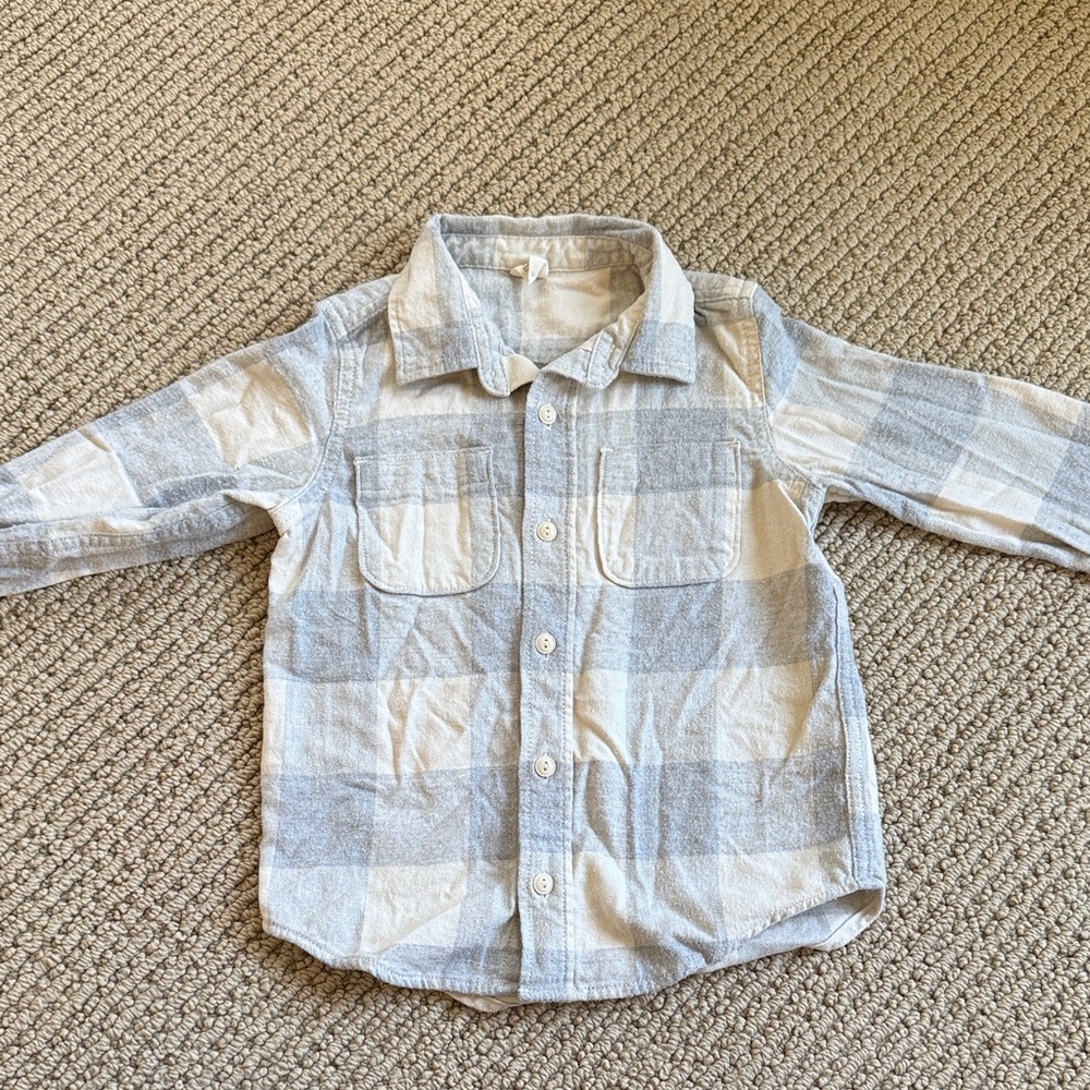 GAP Kids Plaid Button-Down Shirt - flannel